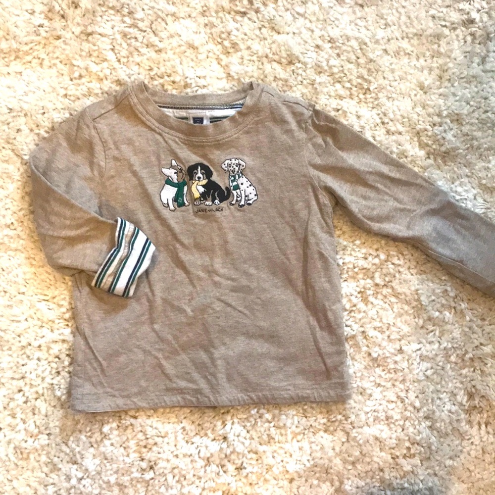 🐕3/$35 Janie and jack‎ reversible top Frenchie